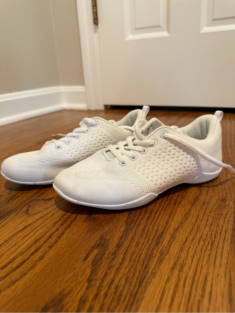 CADIDL Cheer Shoes Girls White Cheerleading Dance Shoes